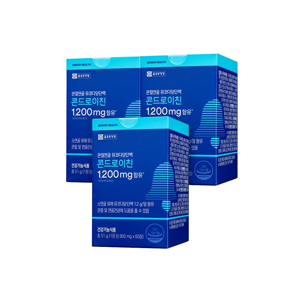 관절연골엔 뮤코다당단백 콘드로이친 1200mg 3박스