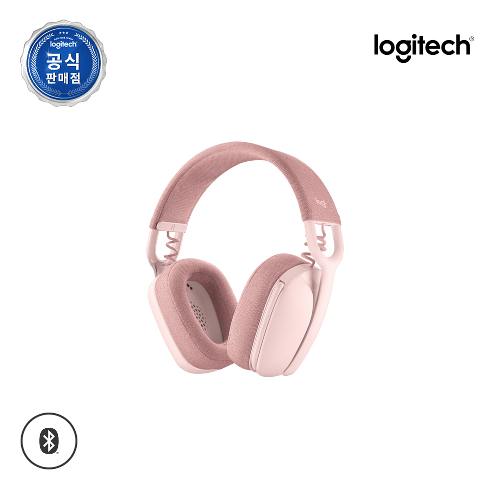 로지텍코리아 ZONE VIBE 100 블루투스 무선 헤드셋/노이즈캔슬링 로즈