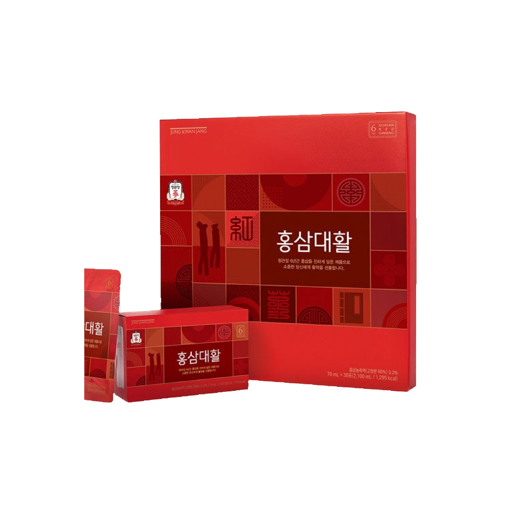 홍삼대활 70ml x 30포 + 쇼핑백 포함