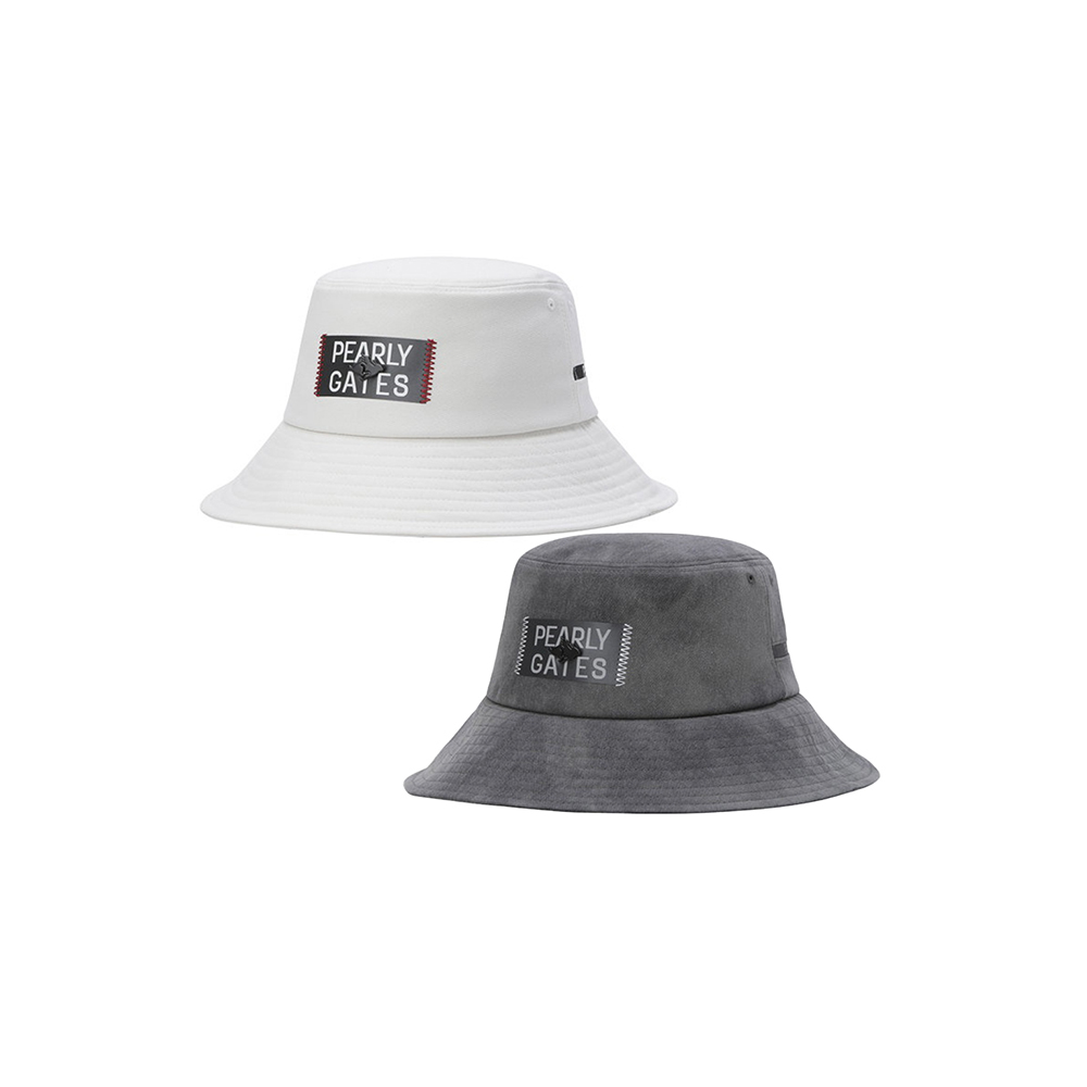 공용 배색 로고 탭 스트링 버킷햇  (택1)