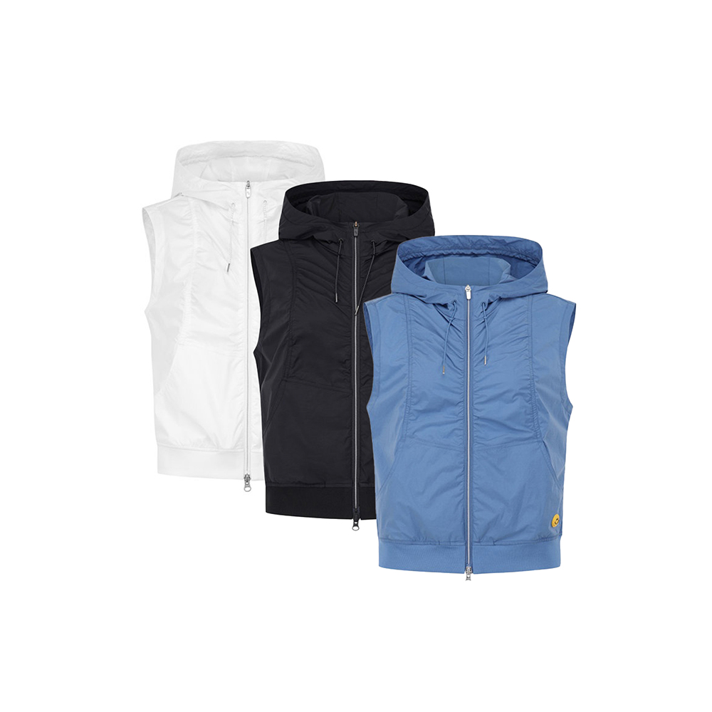 여성 백 메쉬 셔링 절개선 후드 베스트(택1)