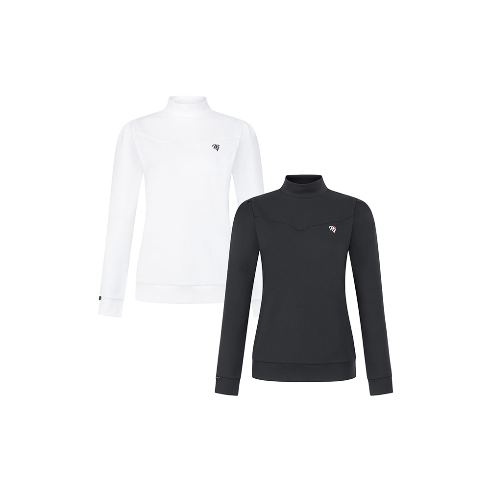 여성 로고 프린팅 모크넥 티셔츠  (택1)