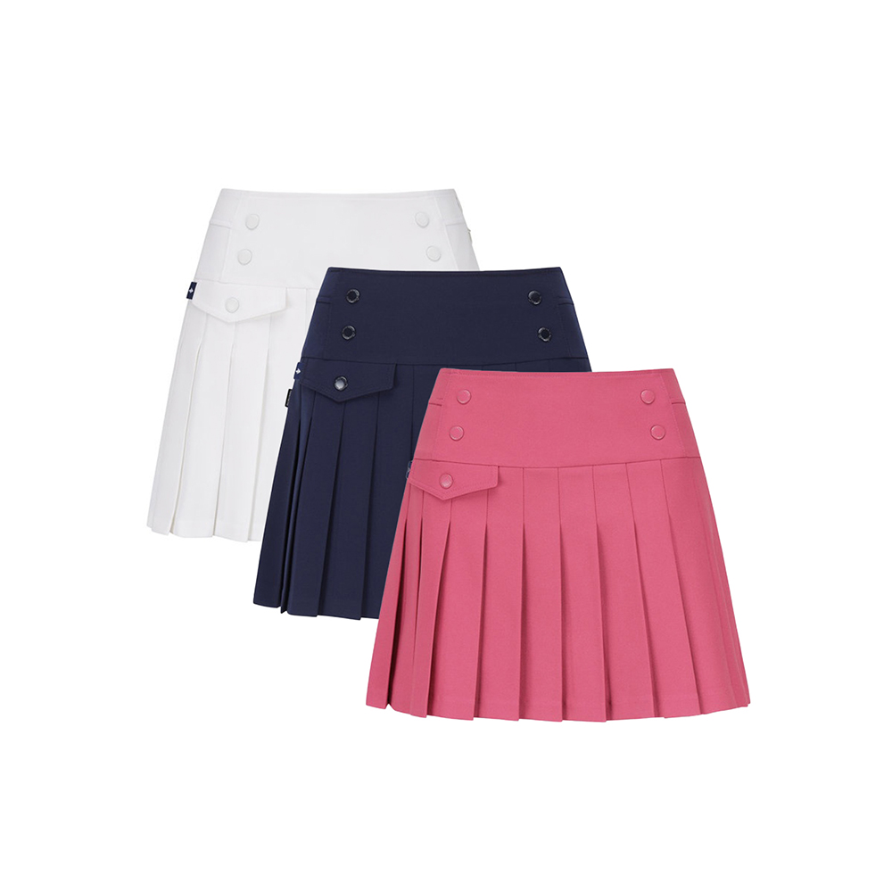 여성 더블 버튼 플리츠 큐롯 스커트(택1)