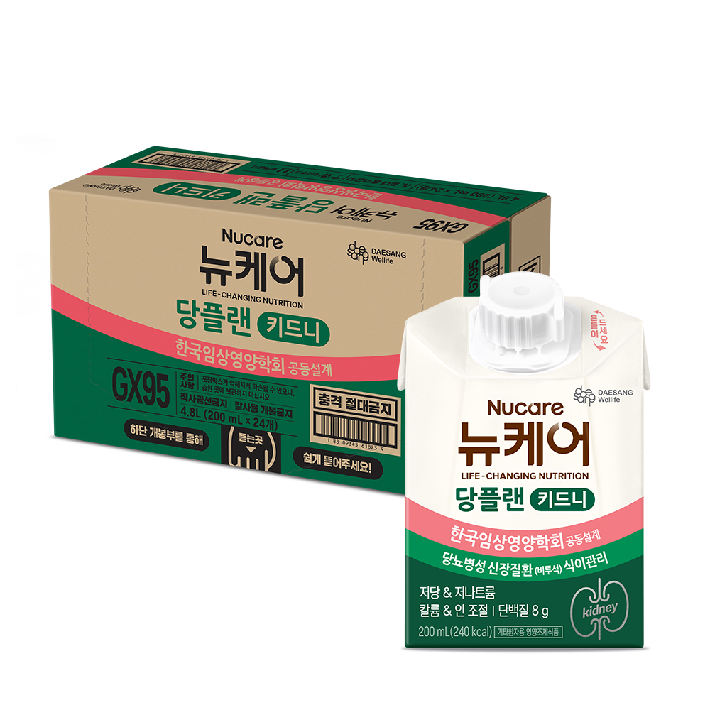 뉴케어 당플랜 당뇨병성 비투석 신장질환 식이관리 키드니 24팩(200ml/240kcal)