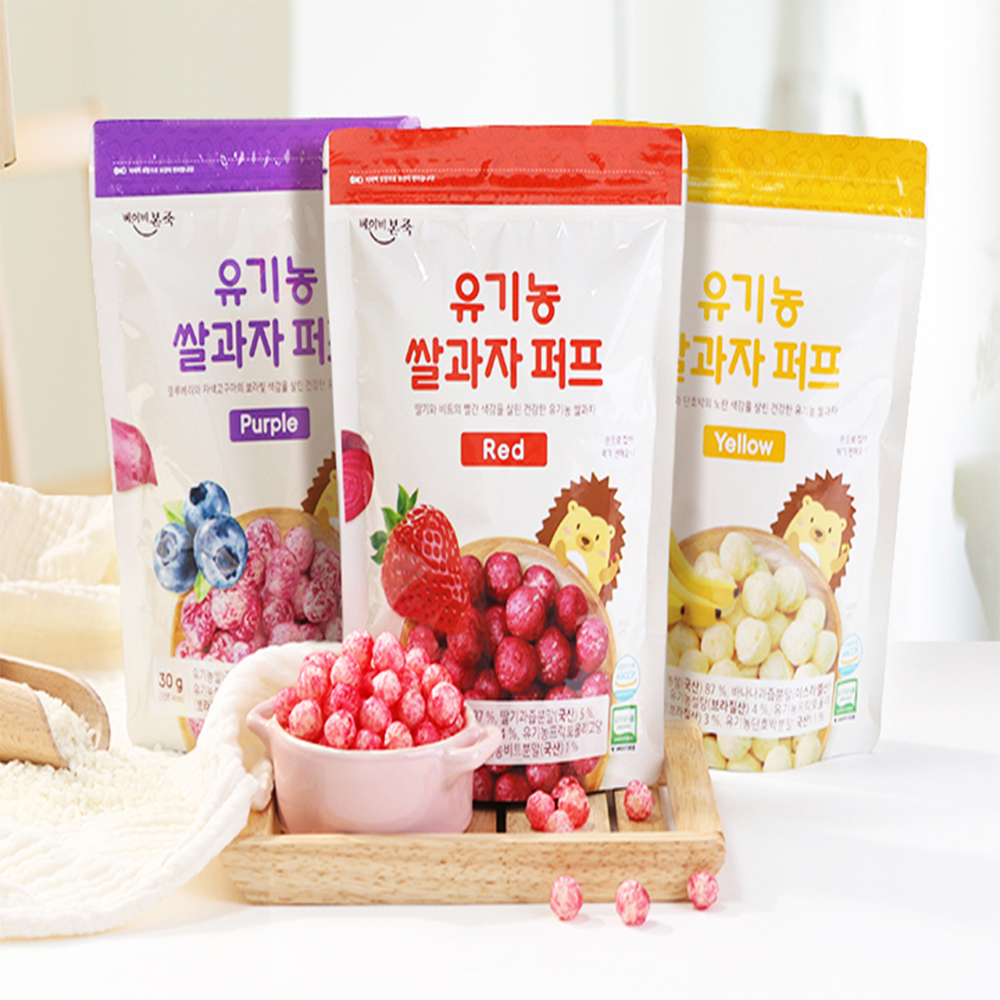 유기농 쌀과자 퍼프 30g 5봉 6종 (택1)