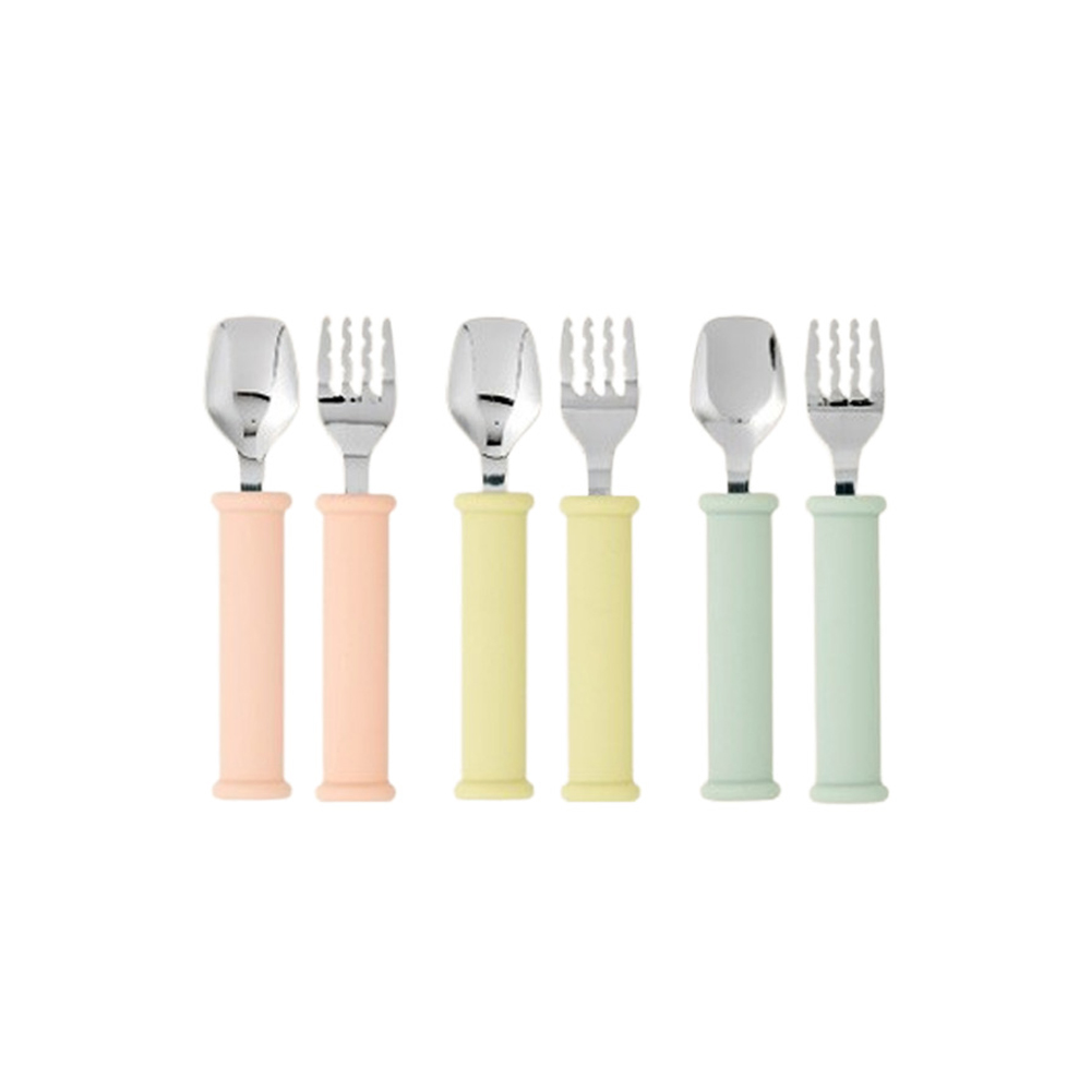 크림 어린이스푼 + 포크세트 + 케이스포함 3color (택1)